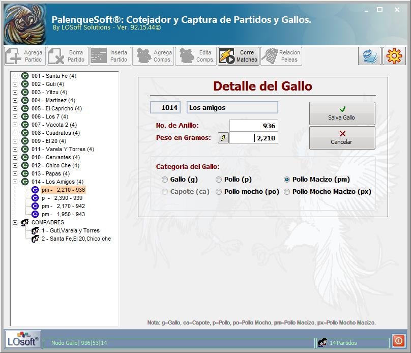 Editor de Gallos
